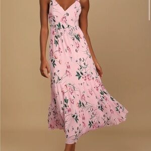 Floral Pink Maxi Dress